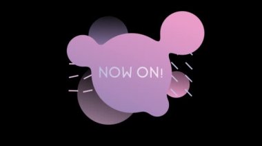 Çember sıvı, şimdi açık olan metin ile arka plan soyut bileşimini şekillendirir. Soyut sıvı şekiller. Değişken renklerde akışkan düz tasarım.