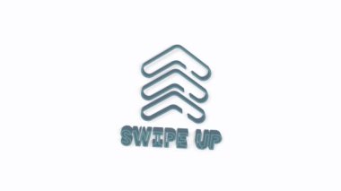 Simgeyi yukarı kaldır. Sürükleme düğmesini sosyal medya arayüzü eylem simgesine kaydır. Hareket grafiği.