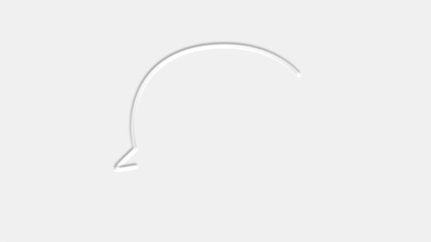 Chat, animação ícone 3d bolha de fala no fundo branco. 4K — Vídeo de Stock