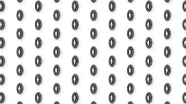 Animasyon Siyah Ethereum Kripto Düz Sikke Video Kusursuz Kalıp Arkaplanı. 4k