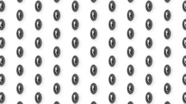 Animasyon Siyah Bozuk Para Video Kusursuz Kalıp Arkaplanı. 4k