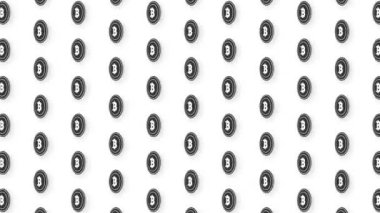 Animasyon Siyah Bitcoin Şifreli Bozuk Para Video Kusursuz Kalıp Arkaplanı. 4k