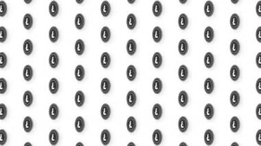 Animasyon Siyah Edebiyat Kripto Para Birimi Kusursuz Görüntü Arkaplanı. 4k