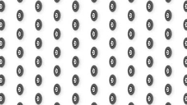 Animasyon Kara Düz Sikke Dash Video Kusursuz Desen Arkaplanı. 4k