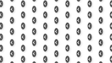 Animasyon Kara Dalgalanma Kripto Düz Sikke Video Kusursuz Kalıp Arkaplanı. 4k