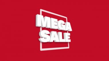 Mega Satış, 3D animasyon metin videosu. Anlık dinamik etki yaratır. Herhangi bir satış veya promosyon videosunda kolaylıkla kullanılabilir. 4K
