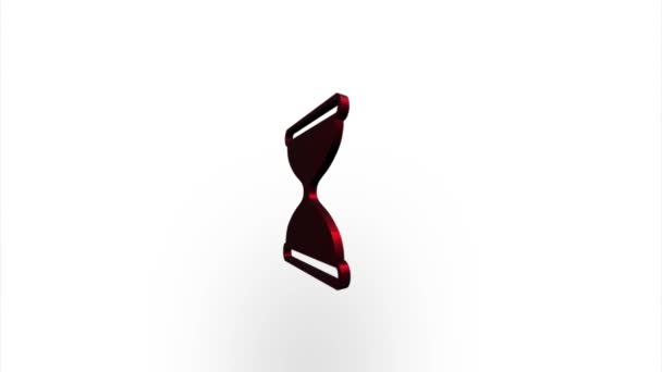 붉은 모래 시계의 아이콘 회전, 회전. 대한민국의 보물 제309 호 로 지정되어 있다. 바다없는 루프 애니메이션 비디오 — 비디오