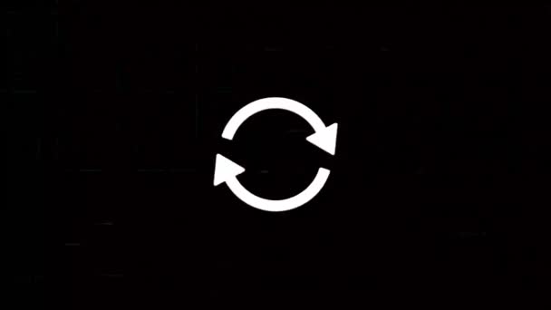 Prullenbak symbool pictogram met glitch art effect. Retro futurisme 80s 90s dynamische golfstijl. Videosignaal schade met tv-ruis en oude schermstoring. Lijn 4k — Stockvideo
