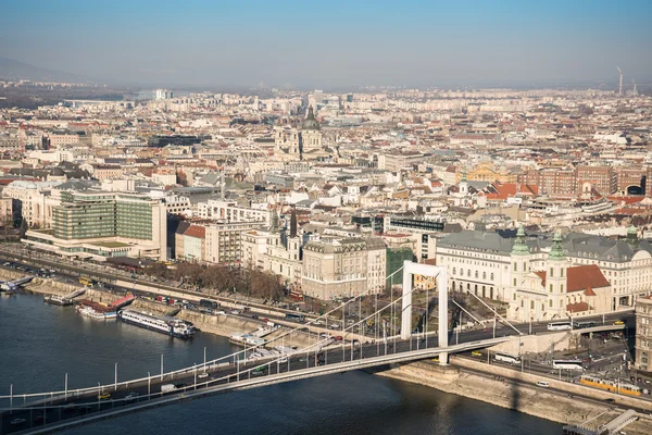 Gród Budapesztu Elisabeth most nad Dunajem — Zdjęcie stockowe