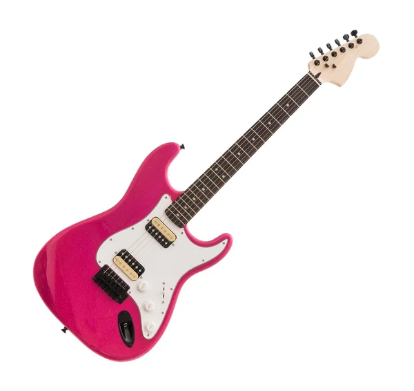Rosa E-Gitarre — Stockfoto