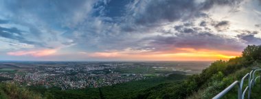 City of Nitra from Above at Sunset clipart