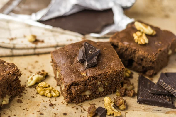 Schokoladenwalnusskuchen — Stockfoto