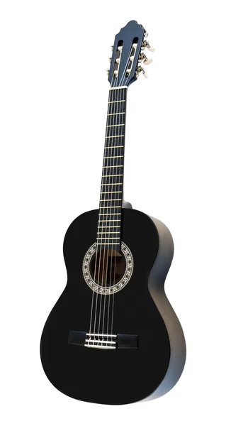 Классическая акустическая гитара на белом фоне — стоковое фото