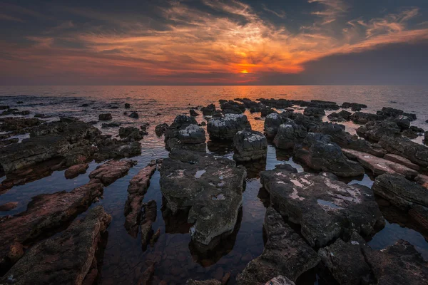 夕阳西下 — 图库照片