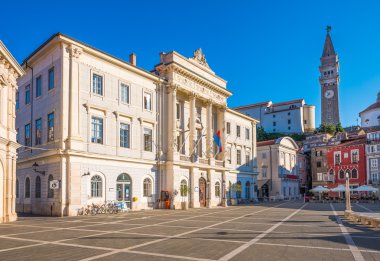 Tartini Meydanı Old Town Piran, Slovenya