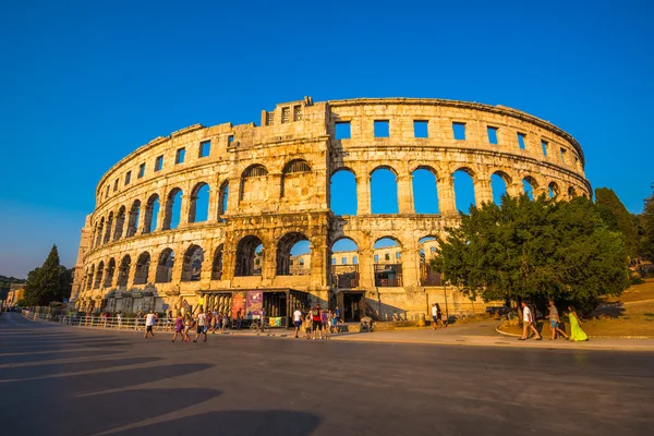 Amfiteater Romawi kuno di pula, Kroasia — Stok Foto