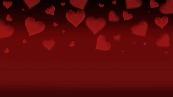 Red Hearts Valentine Day Background Red Black Place Label Advertising — Stock Photo, Image