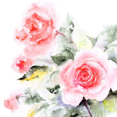 Güllü tebrik kartı