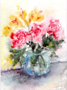 Güllü tebrik kartı