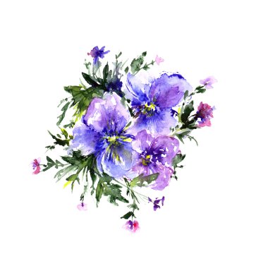 Çiçek doğum günü kartı