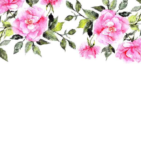 Acquerello sfondo floreale — Foto Stock