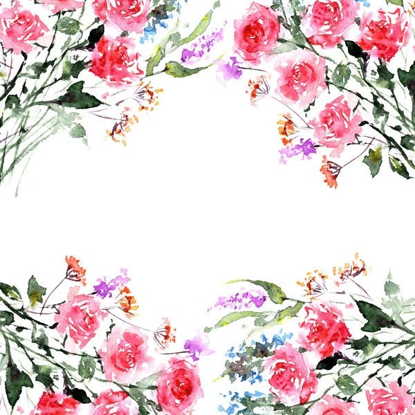 Floral background with roses — Stock Photo, Image