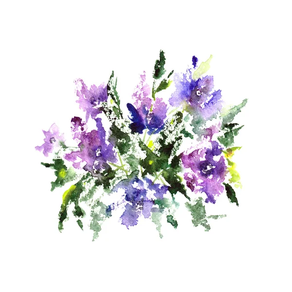 Buquê floral aquarela — Fotografia de Stock
