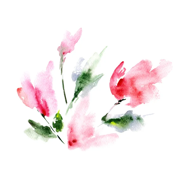 Buquê floral aquarela — Fotografia de Stock