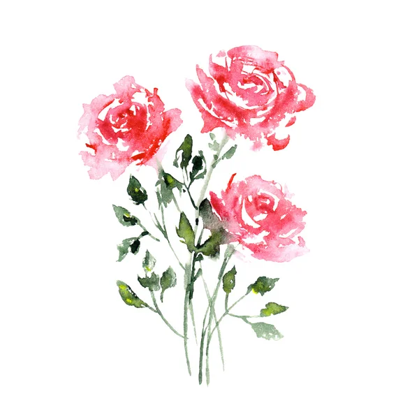 Greeting card with roses — Stock Photo, Image