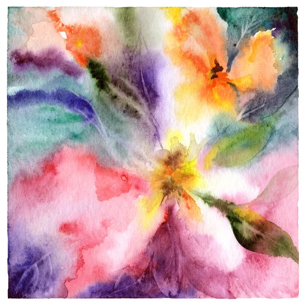 Akvarell floral bakgrund — Stockfoto