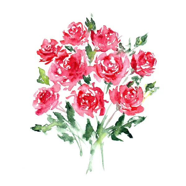 Вітальна листівка з трояндами — стокове фото