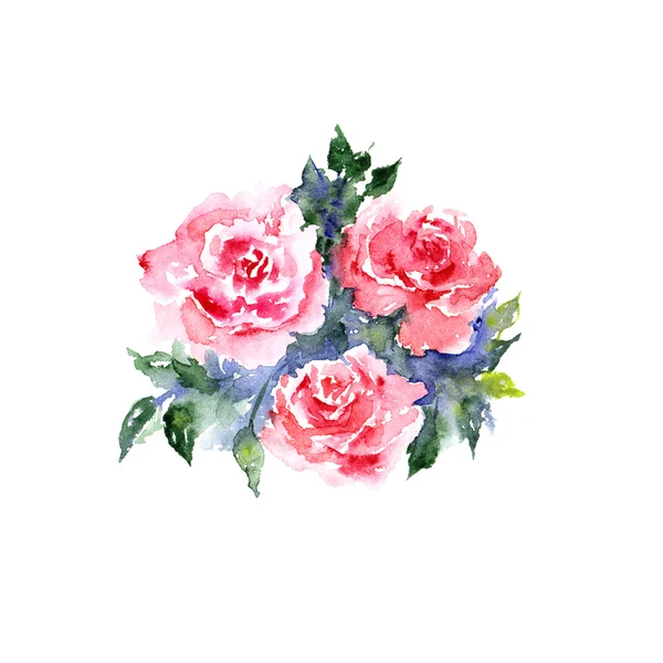 Greeting card with roses — Stock Photo, Image