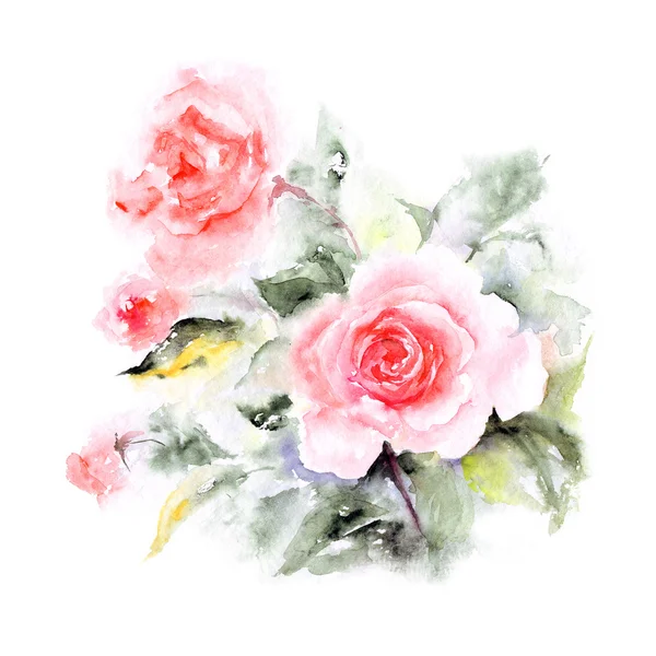 Carte de voeux aux roses — Photo