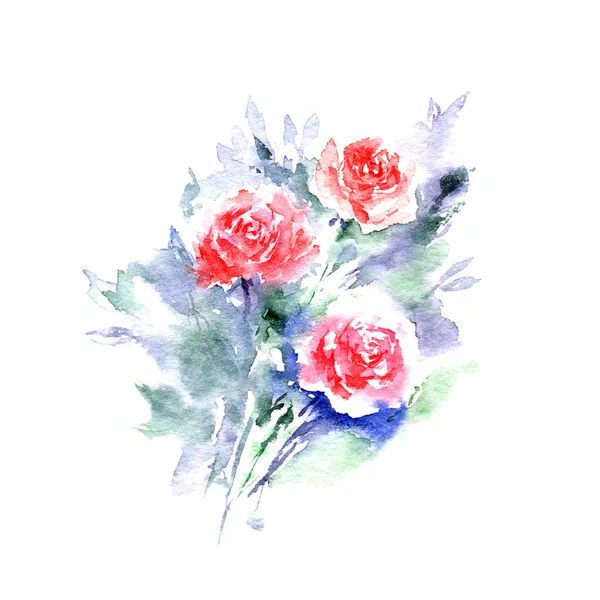 Вітальна листівка з трояндами — стокове фото