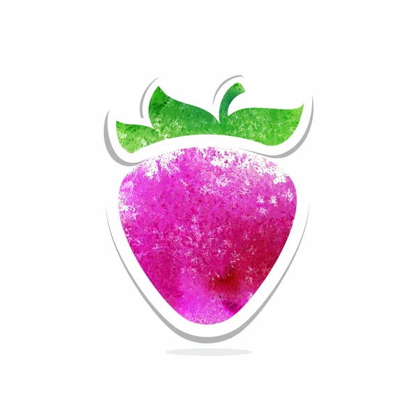 イチゴの水彩イラスト — ストックベクタ