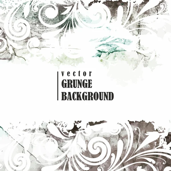 Grunge fondo floral. — Vector de stock