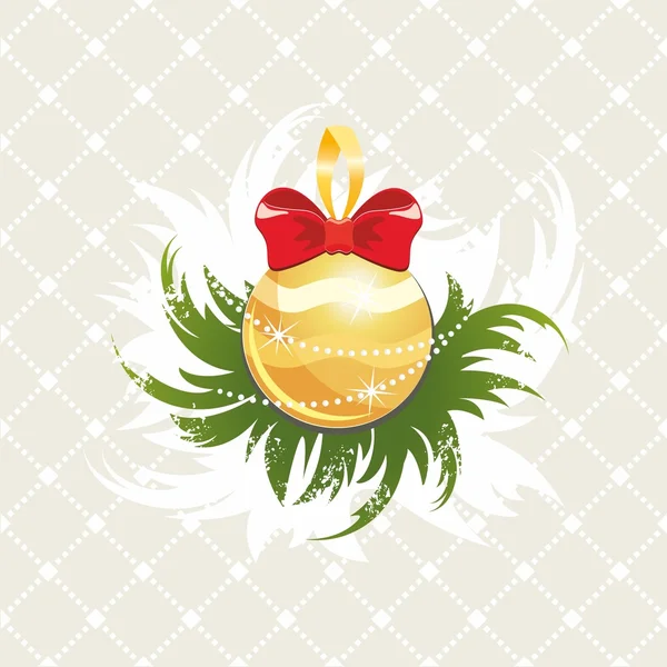 Golden Christmas ball. — Stock Vector