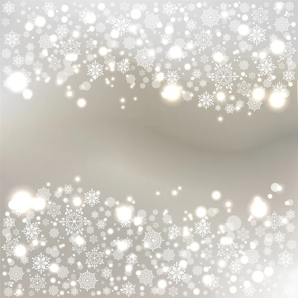 雪の結晶とクリスマスの背景. — ストックベクタ