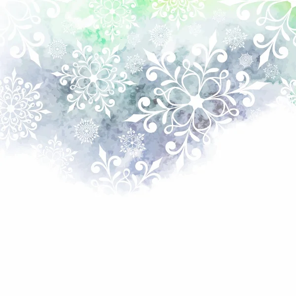 Fundo de natal com flocos de neve. — Vetor de Stock