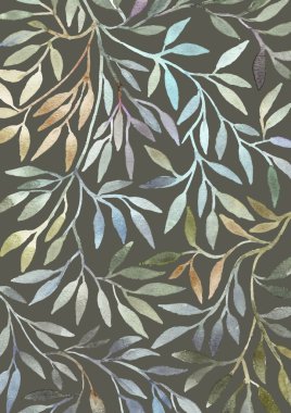 Suluboya çiçek deseni.