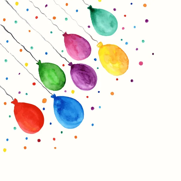 Carte ballons — Image vectorielle