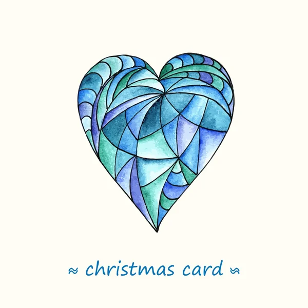 Corazón de hielo . — Vector de stock