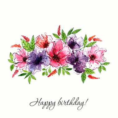 suluboya çiçek arka plan