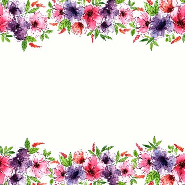 suluboya çiçek arka plan