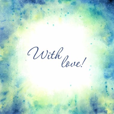 Sulu Boya tebrik kartı