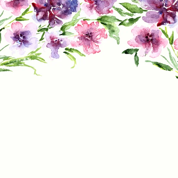 Acuarela fondo floral — Vector de stock
