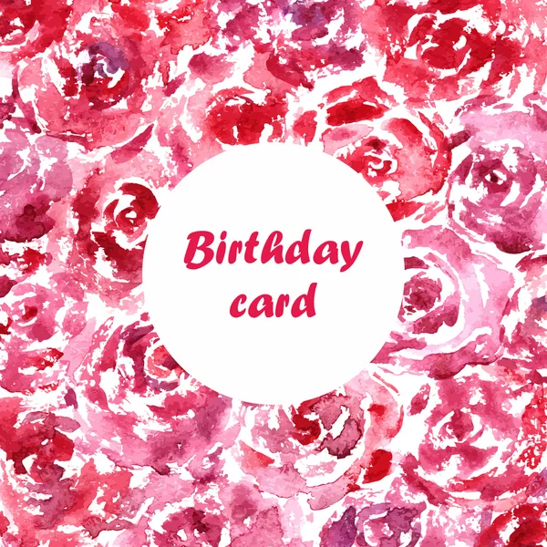 Cartão floral com rosas — Vetor de Stock