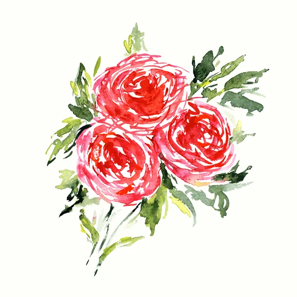 Ramo floral de acuarela — Vector de stock