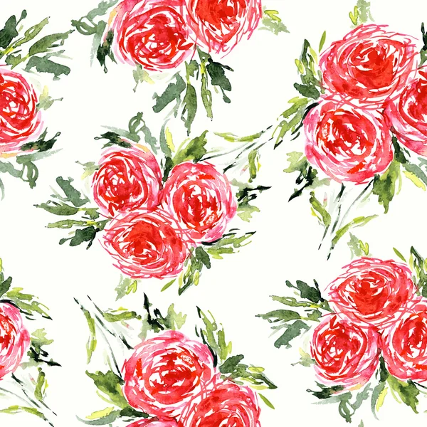 Fondo floral con rosas — Archivo Imágenes Vectoriales