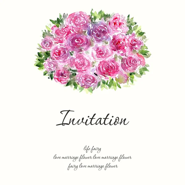 Cartão de convite floral — Vetor de Stock